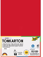 FOLIA karton A4, 220 g, 100 listů, jasně červená - Colour Paper