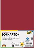 FOLIA karton A4, 220 g, 100 listů, tmavě červená - Colour Paper