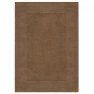 Flair Rugs  Kusový ručně tkaný koberec Tuscany Textured Wool Border Brown 60 × 230 - Koberec