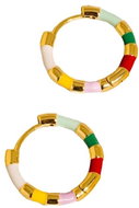 Flânerie by MAIQ AVIELLE colourful 18K GOLD PLATED earrings - Earrings