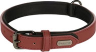Flamingo Binti Leather collar with neoprene red M - Dog Collar