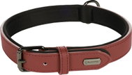 Flamingo Binti Leather collar with neoprene red L - Dog Collar