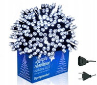 Flamenco Mystique 500 LED Christmas lights, cool white, dark green cable, 32 m - Light Chain