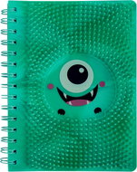 FLEXIO A5 with ring binder and silicone covers, 80 sheets, monster - Notepad