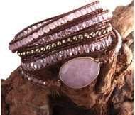 Flor de Cristal Wrap Bracelet Rose Quartz - Empathy - Bracelet