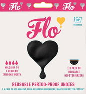 FLO Kalhotky černé L - Menstruační kalhotky