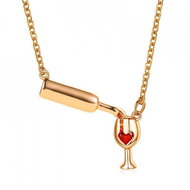 Flor de Cristal Necklace Bottle + glass - gold - Necklace