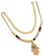 Flor de Cristal Necklace Hamsa - Necklace