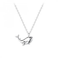 Flor de Cristal Silver necklace with whale - Necklace