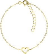 Flor de Cristal Gold plated silver bracelet Heart - (Ag 925/1000, 14k gold, 0,72 g) - Bracelet