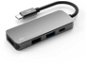 Feeltek Portable 4 in 1 USB-C Hub, silver - Replikátor portov