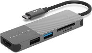 Feeltek Portable 5 in 1 USB-C Hub, silver / gray - Replikátor portů