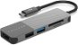 Feeltek Portable 5 in 1 USB-C Hub, silver / gray - Port replikátor