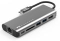 Feeltek Portable 6 in 1 USB-C Hub, gray