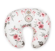 Flumi Nursing pillow roll, white with pink flowers - Nursing Pillow