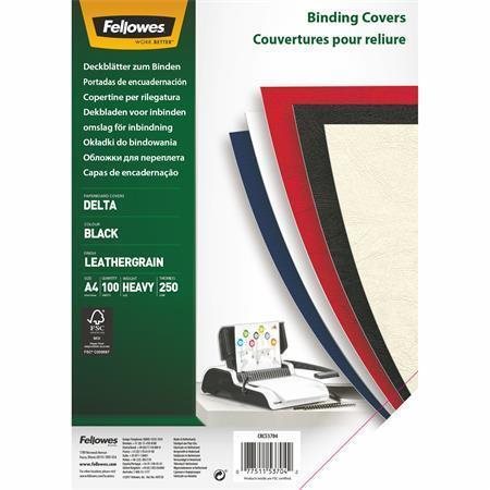 FELLOWES Delta A4 Back Black - Pack of 100 pcs - Binding Cover - Main image