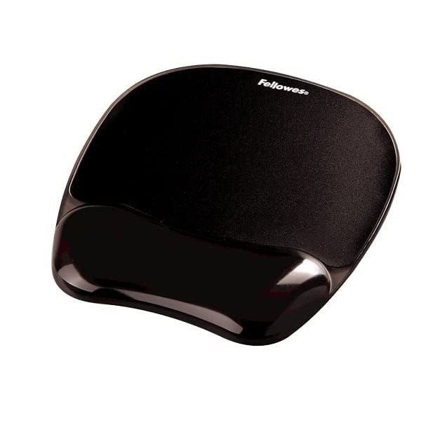 Fellowes CRYSTAL gél, csuklótámasszal, fekete