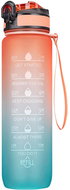 Flamenco Mystique Portable water bottle, 1 l with measuring cup, loop and straw, orange-green - Drinking Bottle