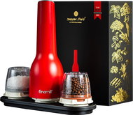 FinaMill by Pepperfield Electric grinder USB red, gift set - Spice Grinder