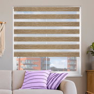 FOA Roller blind Day and night, brown slim, A 053, white profile, right side control, W 68 cm, H 150 - Roller Blind