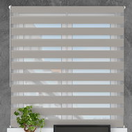 FOA Roller blind Day and night, grey rock, A 021e, white profile, left side control, W 60 cm, H 150  - Roller Blind