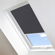 FOA Roleta Látková na střešní okna, břidlicová, LE 140, bílý profil, š 61,3 cm, v 116 cm - Roller Blind