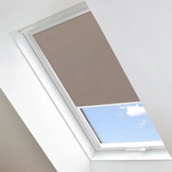 FOA Roleta Látková na střešní okna, cappuccino, LE 153, bílý profil, š 61,2 cm, v 121,6 cm - Roller Blind