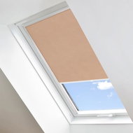 FOA Roleta Látková na střešní okna, cappuccino, LT 107, bílý profil, š 62 cm, v 101,2 cm - Roller Blind