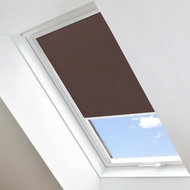 FOA Roleta Látková na střešní okna, čokoládová, LE 132, bílý profil, š 62 cm, v 123,2 cm - Roller Blind