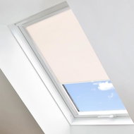 FOA Roleta Látková na střešní okna, krémová, LS 101, bílý profil, š 49,5 cm, v 94,5 cm - Roller Blind