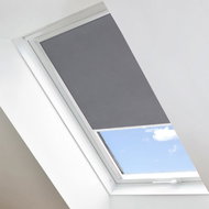 FOA Roleta Látková na střešní okna, ocelová šedá, LT 110, bílý profil, š 62 cm, v 123,2 cm - Roller Blind
