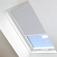 FOA Roleta Látková na střešní okna, světle šedá, LT 108, bílý profil, š 60,5 cm, v 100,5 cm - Roller Blind