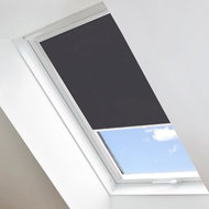FOA Roleta Látková na střešní okna, tmavě šedá, LT 111, bílý profil, š 61,2 cm, v 121,6 cm - Roller Blind