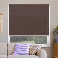 FOA Roleta Látková, čokoládová, LE 132, bílý profil, pravá strana ovládání, š 55 cm, v 150 cm - Roller Blind
