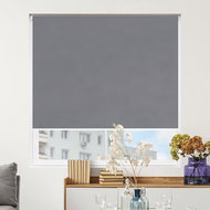 FOA Roleta Látková, ocelová šedá, LT 110, bílý profil, levá strana ovládání, š 52 cm, v 150 cm - Roller Blind