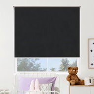 FOA Roleta Látková, temně černá, LM 069, bílý profil, levá strana ovládání, š 140 cm, v 150 cm - Roller Blind