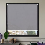 FOA Roleta Látková, tmavá ocel, LE 139, bílý profil, levá strana ovládání, š 140 cm, v 150 cm - Roller Blind
