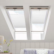 FOA Roleta Plisé na střešní okna neprůhledná, bílá, P 7702P, bílý profil, š 61 cm, v 100 cm - Roller Blind