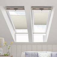 FOA Roleta Plisé na střešní okna neprůhledná, smetanová, P 7703P, bílý profil, š 61 cm, v 100 cm - Roller Blind