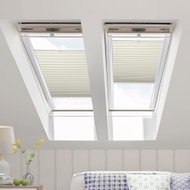 FOA Roleta Plisé na střešní okna neprůhledná, smetanová, P 7703P, bílý profil, š 62 cm, v 120 cm - Roller Blind