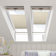 FOA Roleta Plisé na střešní okna stínicí, béžová, P 7236, bílý profil, š 50 cm, v 101,2 cm - Roller Blind