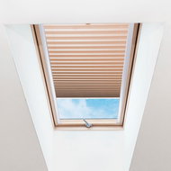 FOA Roleta Plisé na střešní okna, průsvitná, cappuccino, P 005, bílý profil, š 50 cm, v 101,2 cm - Roller Blind