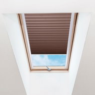 FOA Roleta Plisé na střešní okna, průsvitná, Kávová, P 023, bílý profil, š 59,5 cm, v 103,5 cm - Roller Blind