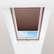 FOA Roleta Plisé na střešní okna, průsvitná, Kávová, P 023, bílý profil, š 61 cm, v 100 cm - Roller Blind