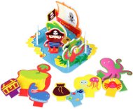 Set Schaum Spielzeug in der Badewanne - Treasure Island - Wasserspielzeug