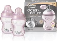 Dojčenská fľaša s obrázkami C2N 260 ml 2 ks - ružová - Detská fľaša na pitie