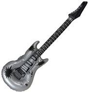 Inflatable guitar silver 100 cm - Costume Accessory
