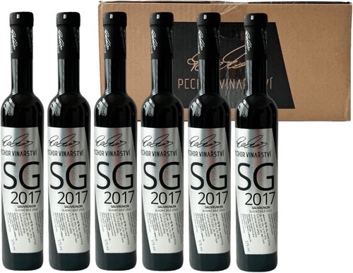 PECHOR Sauvignon 2017 6 × 0,375 l 10 % vol., výběr z cibéb, karton - Wine - Main image