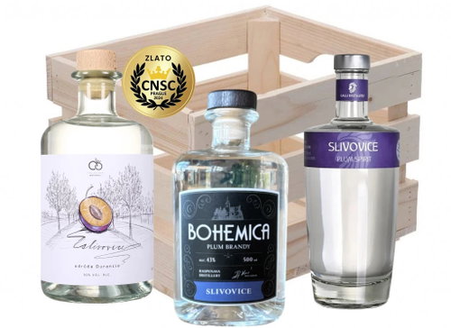 Destilerka Plum Brandy Gift Box 3 × 0.5L - Spirit - Main image