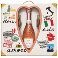 Cantine Vitevis Juliet Rosé 0,75 l 11,5 % vol. dárková kazeta se dvěma skleničkami - Sparkling Wine